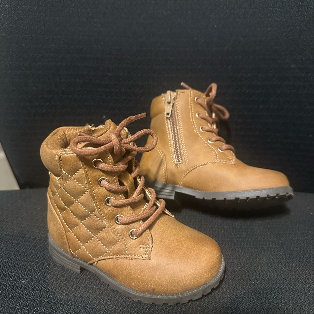 The Children's Place Tan Quilted Kids Boots
